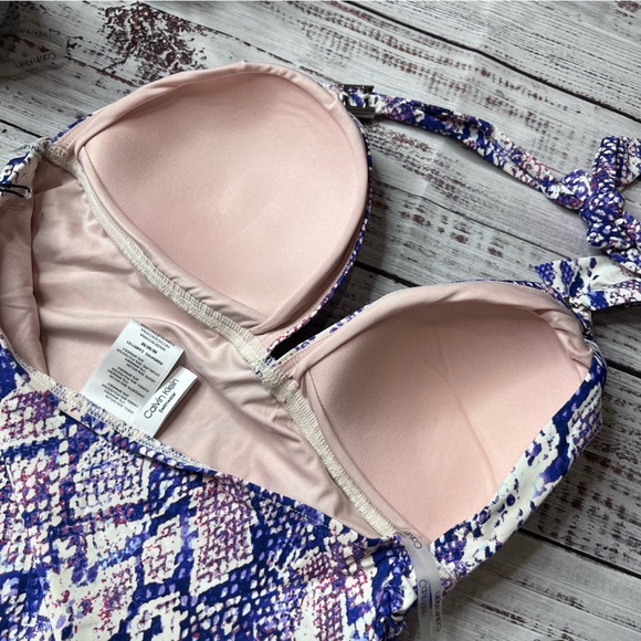 Calvin Klein Snake Print Halter Tankini - Picture 6 of 6